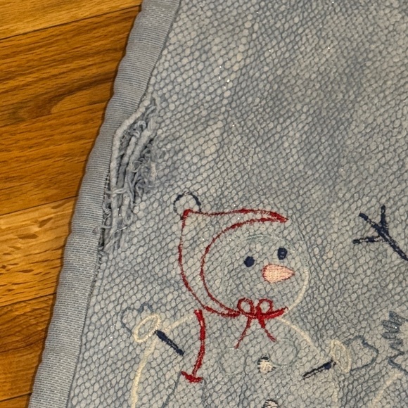 Snowman Christmas Themed Blue Rug 30.5” x 20” bathroom kitchen accent decor - Picture 6 of 7